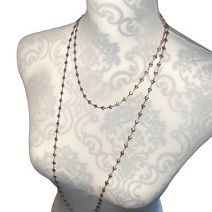 Pair of Rose Gold Milor Stainless Steel Heart Necklaces